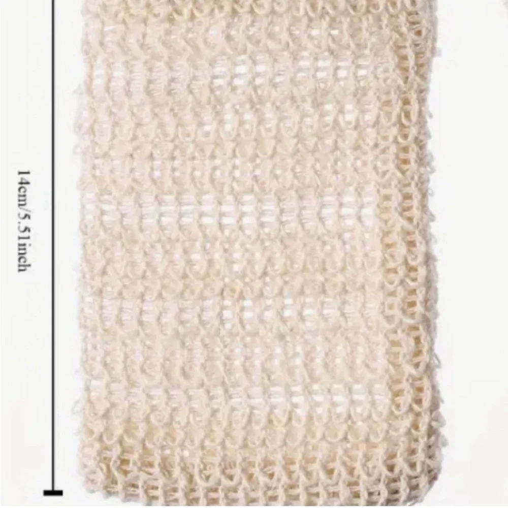 Cream Mesh Drawstring Bag - Picture 2 of 2